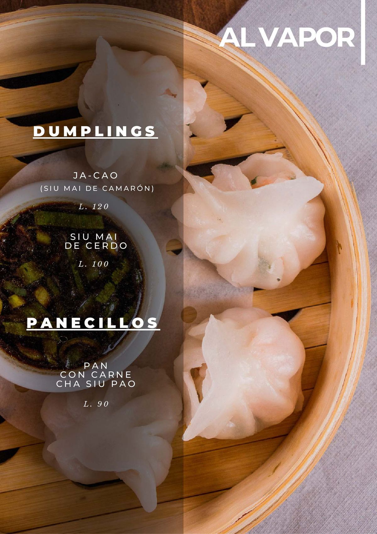Menú Dim Sum Mirawa 5